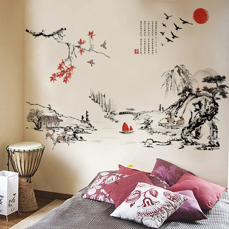 chinese-ink-painting-wall-stickers-decoration