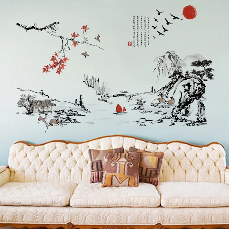 chinese-ink-painting-wall-stickers-decoration