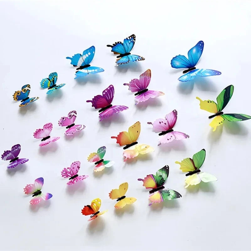 12-36pcs luminous butterfly 3d wall sticker dark wallpaper-limlightdecor 