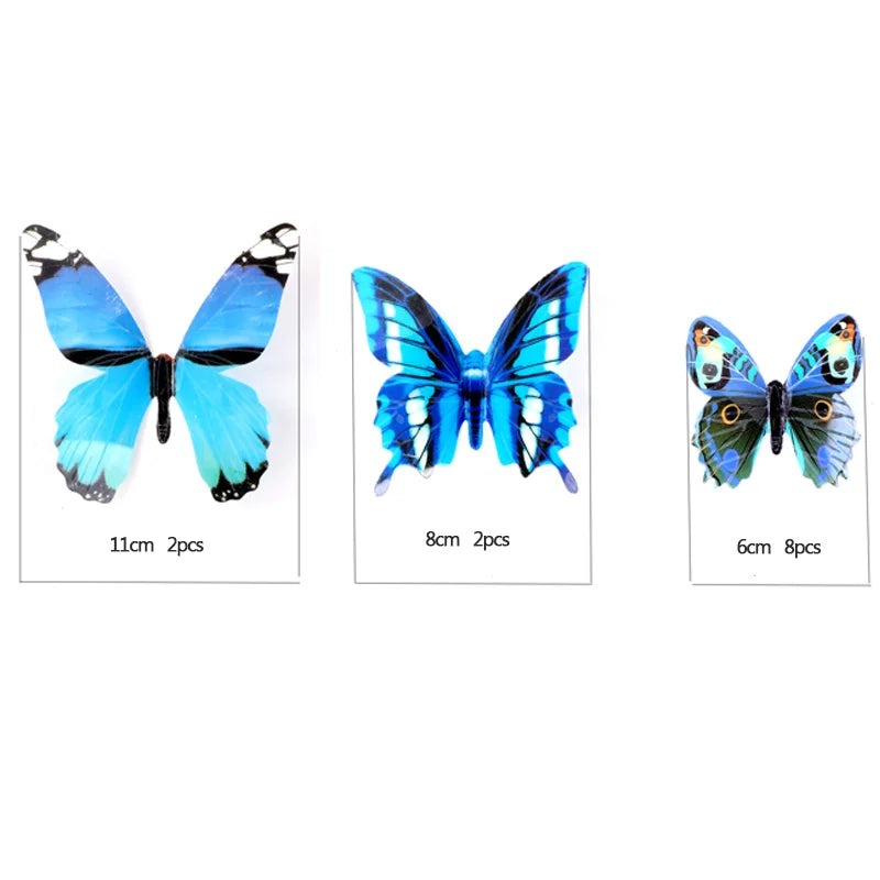 12-36pcs luminous butterfly 3d wall sticker dark wallpaper-limlightdecor 