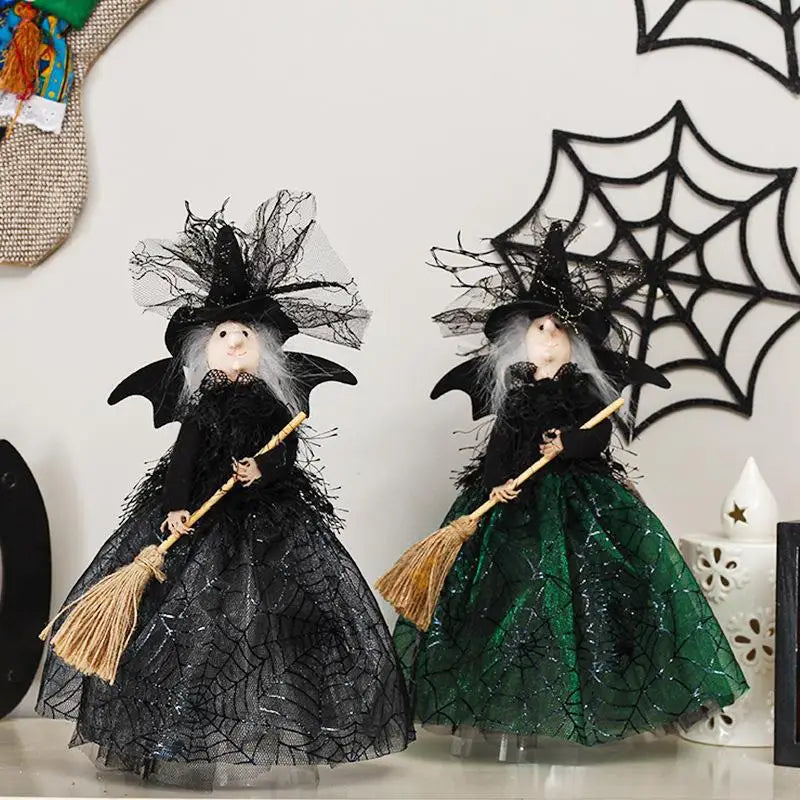 halloween witch tree topper decoration black decorations-limlightdecor