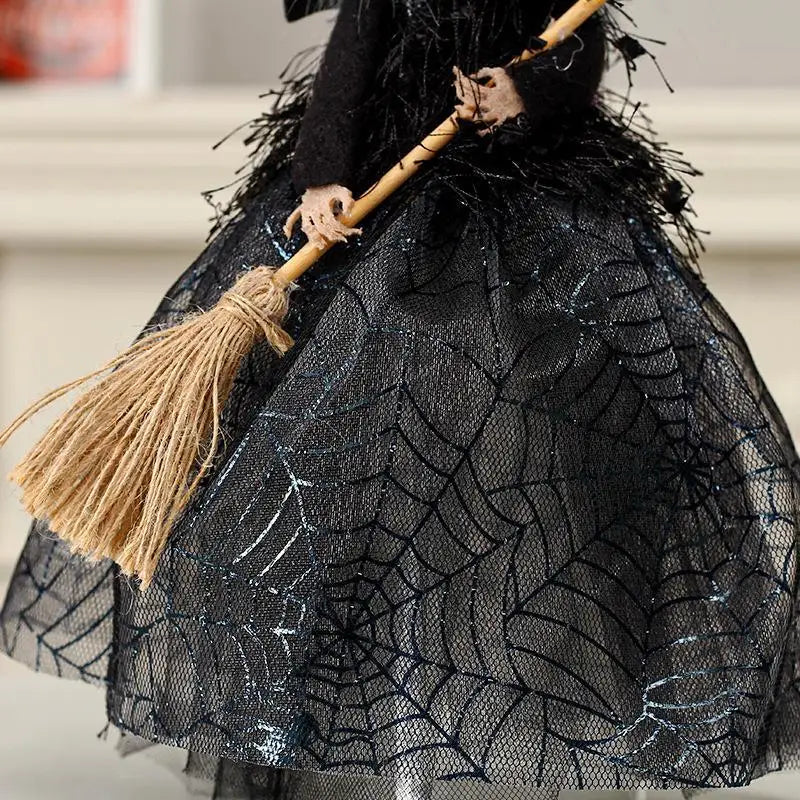 halloween witch tree topper decoration black decorations-limlightdecor