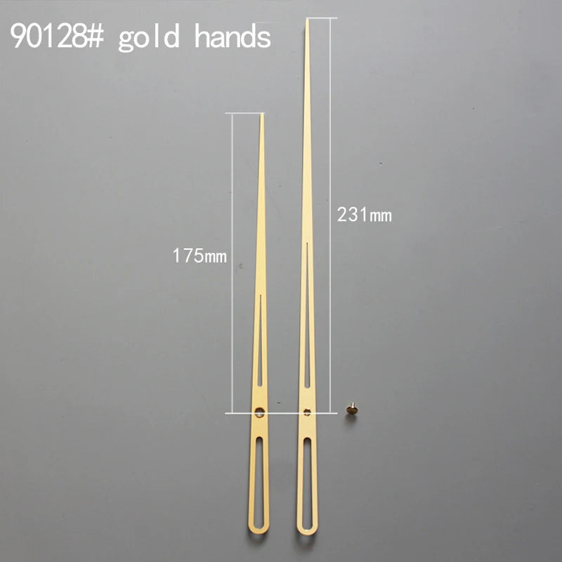 12888 Round Hole High Torque Movement Long hands 90128#Gold (Just Hands) DIY Clock Kits