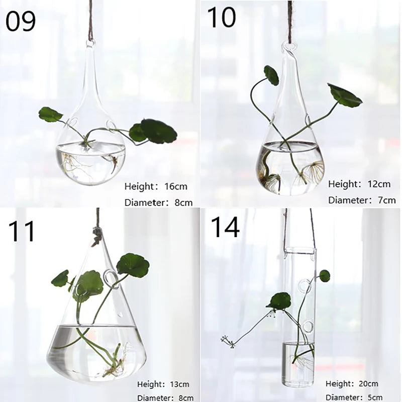 Home Planters Clear Glass Flower Plant Stand Hanging Vase Ball Terrarium Container For Garden And Home Decor