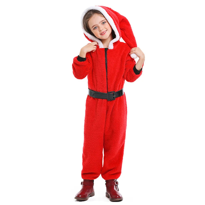 unisex parent child carnival christmas santa claus costume-limlight decor 