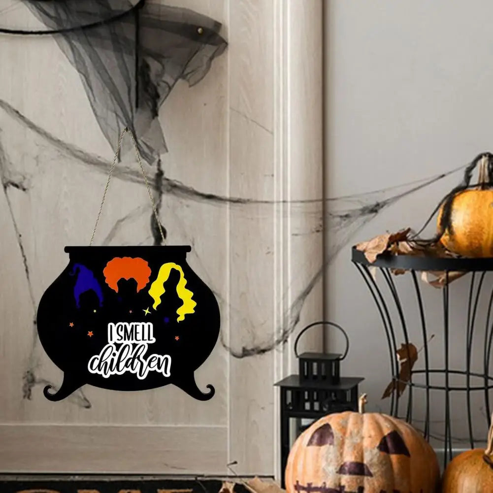 halloween hanging festive wooden door sign halloween wreath decor- limlightdecor