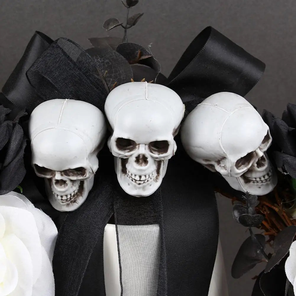 halloween rose skull wreath-limlightdecor