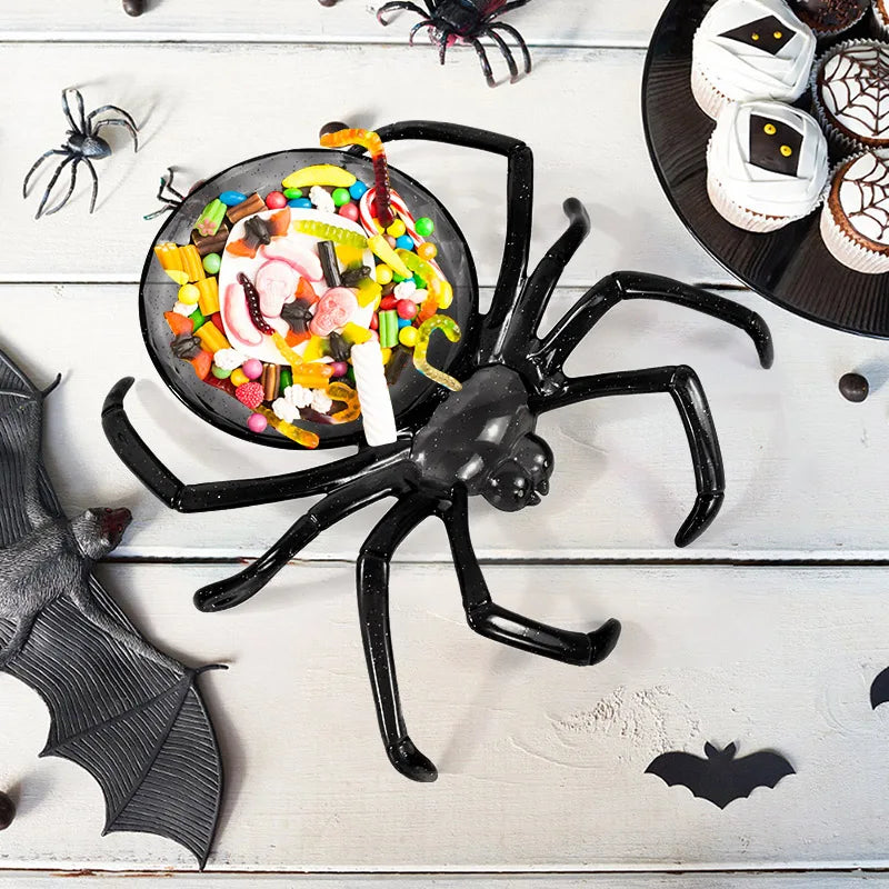 halloween spider shaped candy basket halloween decorations-limlightdecor