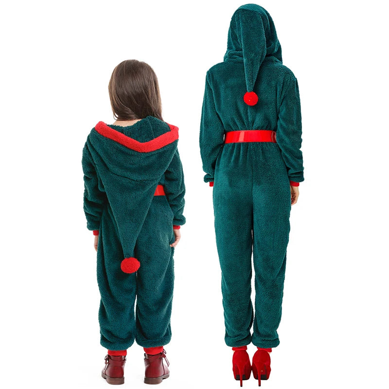 unisex parent child carnival christmas santa claus costume-limlight decor 