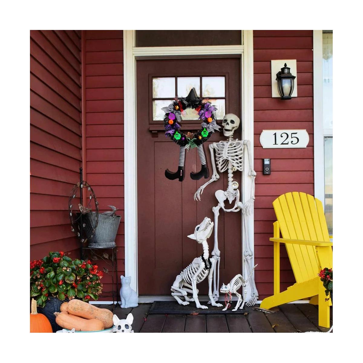 halloween wreath outdoor decorations door wreaths front door witch decor-limlightdecor