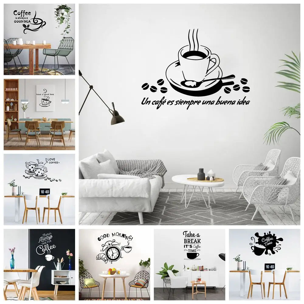 lovely coffee wall stickers decor-limlightdecor 