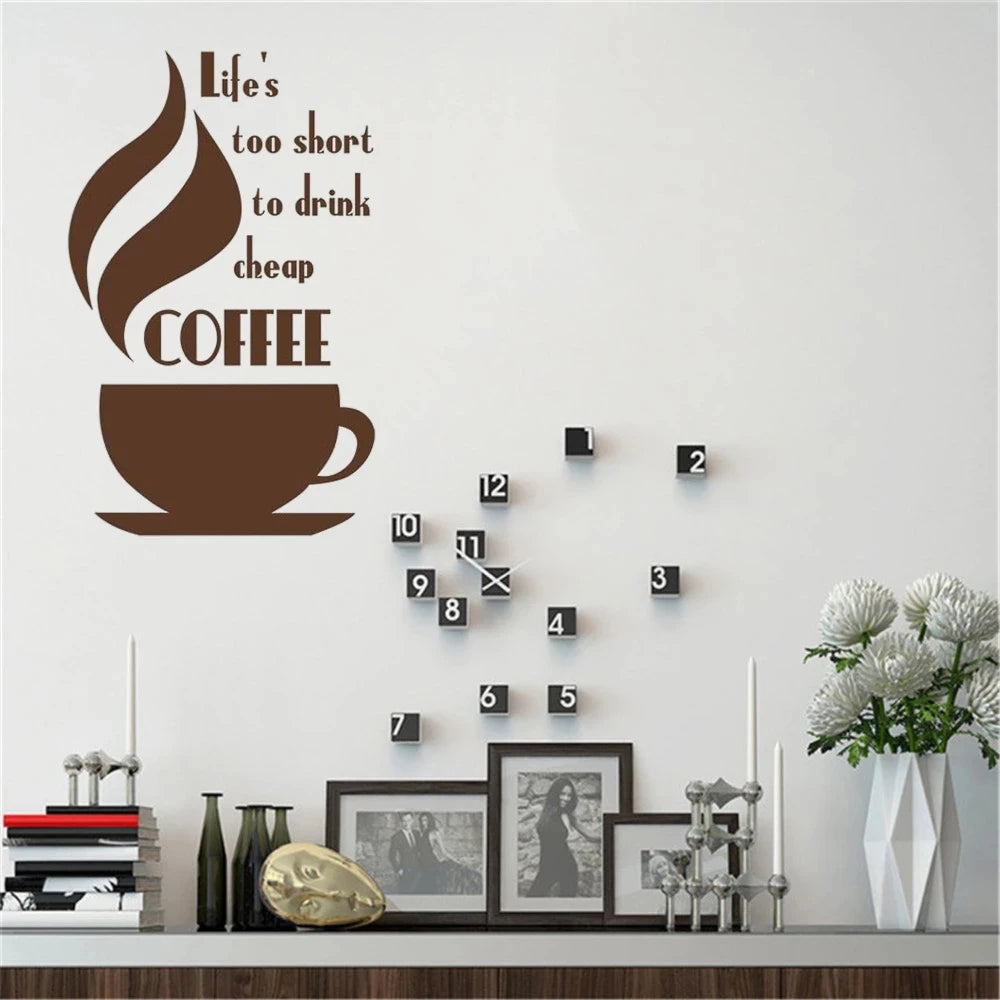 lovely coffee wall stickers decor-limlightdecor  