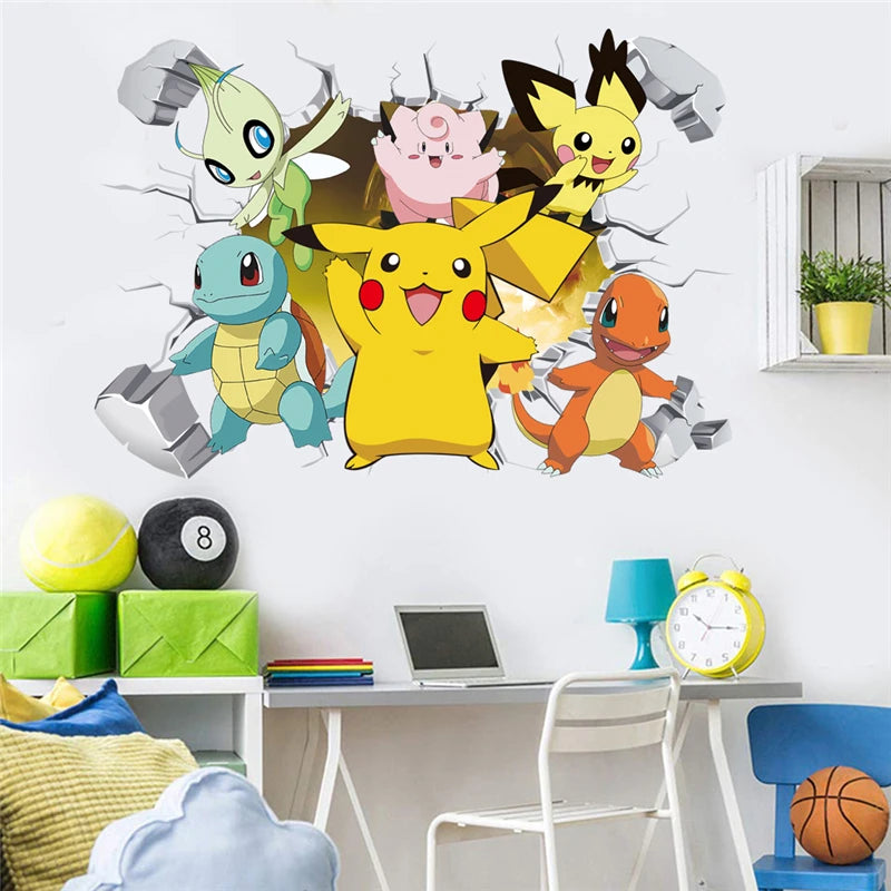 3D Pikach Wall Decor stickers - limlight Decor