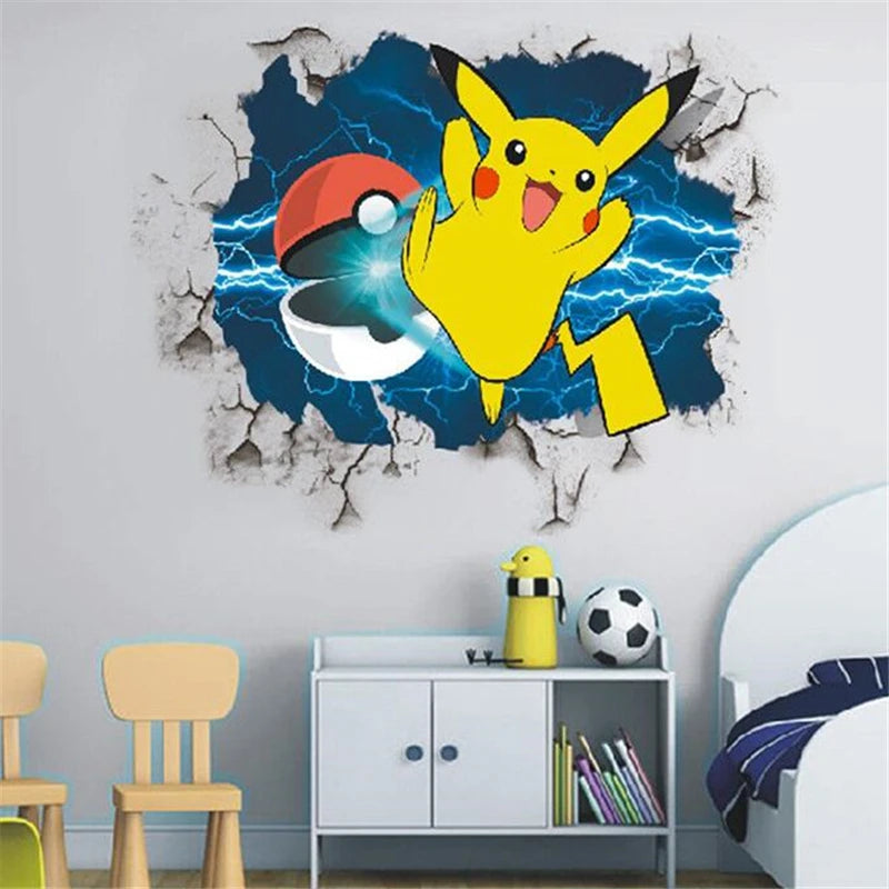 3D Pikach Wall Decor stickers - limlight Decor