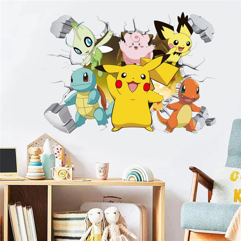 3D Pikach Wall Decor stickers - limlight Decor