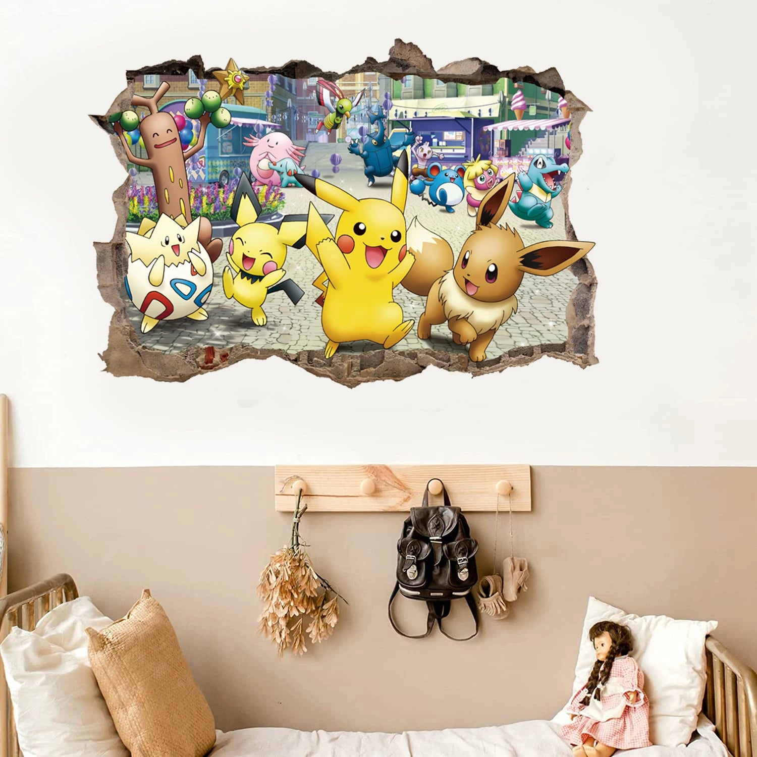 3D Pikach Wall Decor stickers - limlight Decor