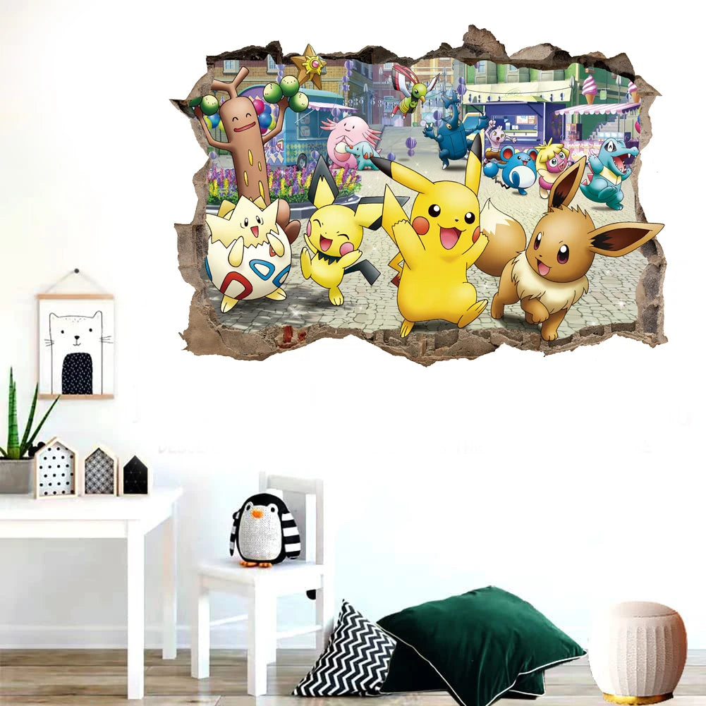 3D Pikach Wall Decor stickers - limlight Decor