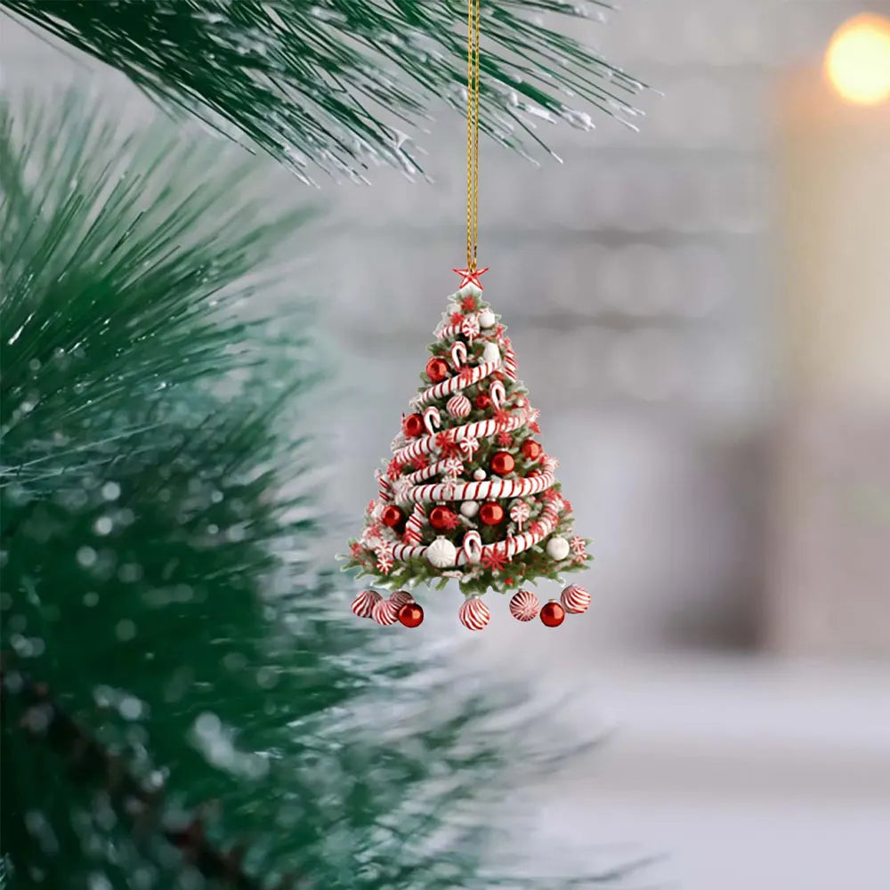 Christmas Tree Hanging Ornaments Pendant Xmas Home Table Decor Gift 2023 Happy New Year Decor 2024 Christmas Decoration