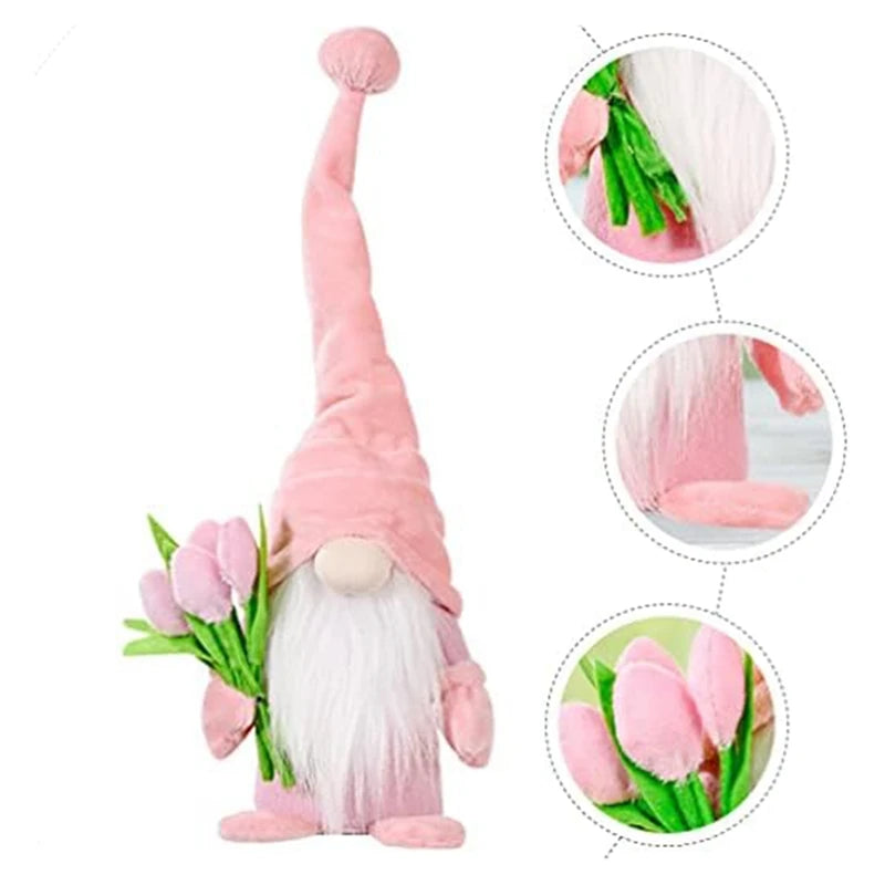 Gnomes Indoor Decorations, Spring Summer Gnome Holiday Decorations, Handmade Tomte Stuffed Plush Gnomes Easy Install Easy To Use