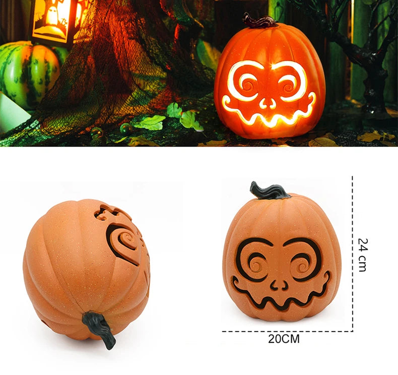 Halloween Decoration Props Pumpkin Lantern Cosplay Light Glow Supplies In The Dark Party Outdoor Decor Luminous Led Halloween