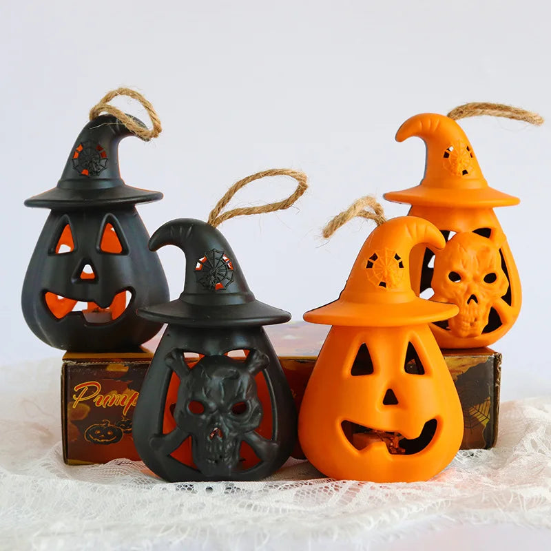 led pumpkin ghost candle-light halloween decoration-limlight decor 