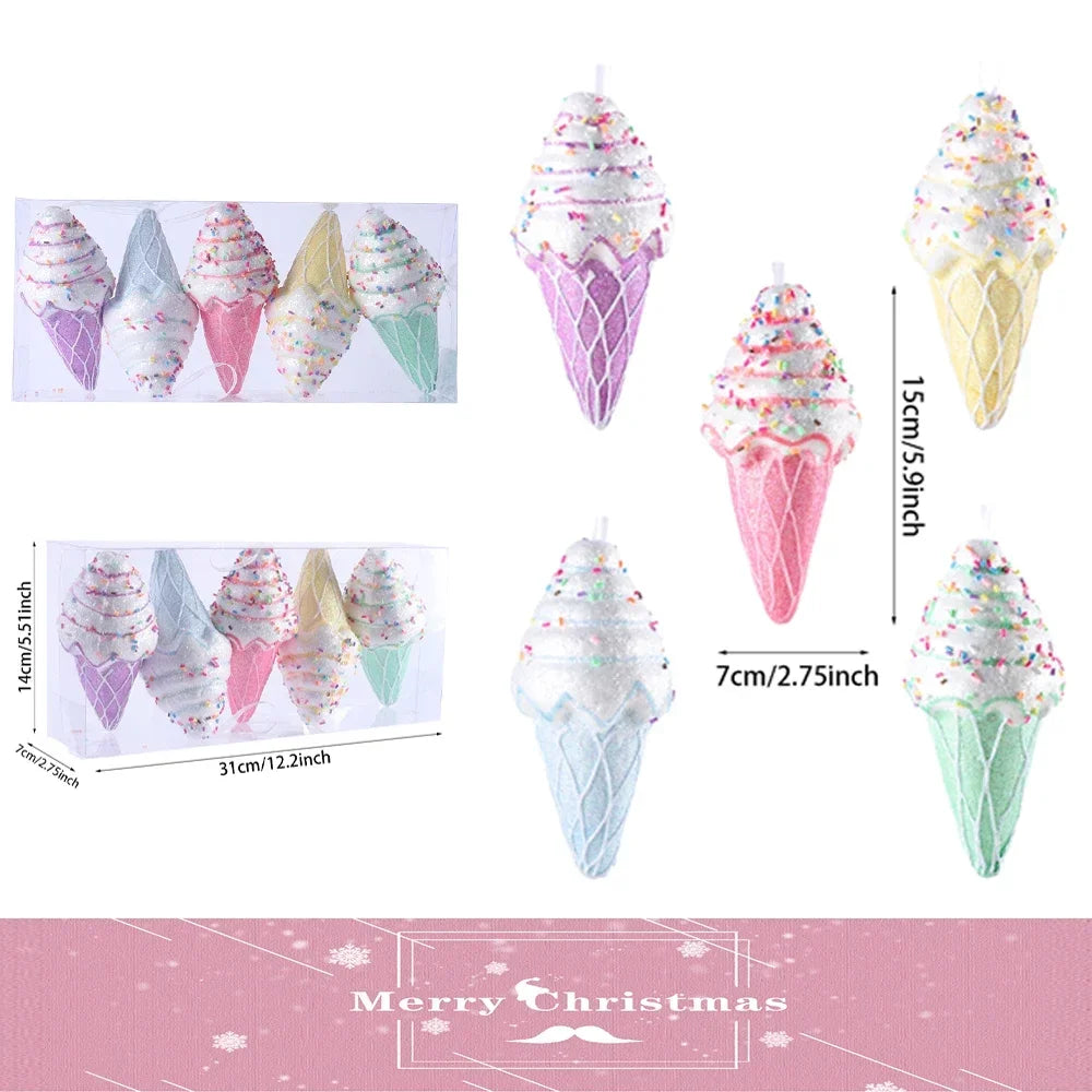 1box christmas ball ornament balice ice cream candy-limlight decor 