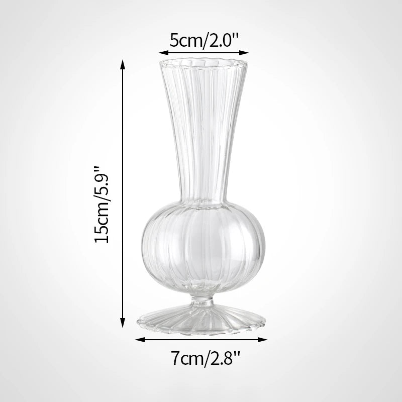 Flower Vase Glasses For Plants Nordic Glass Flower Vase Transparent Hydroponic Glass Flower Pot Home Decoration Table Ornaments