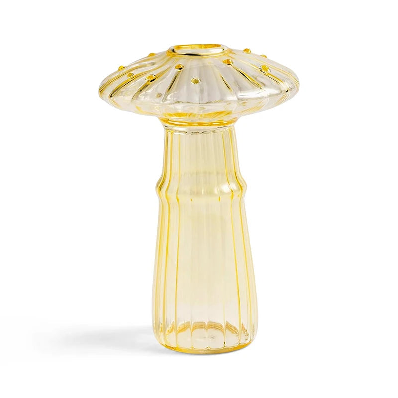 Mushroom Glass Vase Aromatherapy Bottle Creative Home Hydroponic Flower Table Simple Decoration