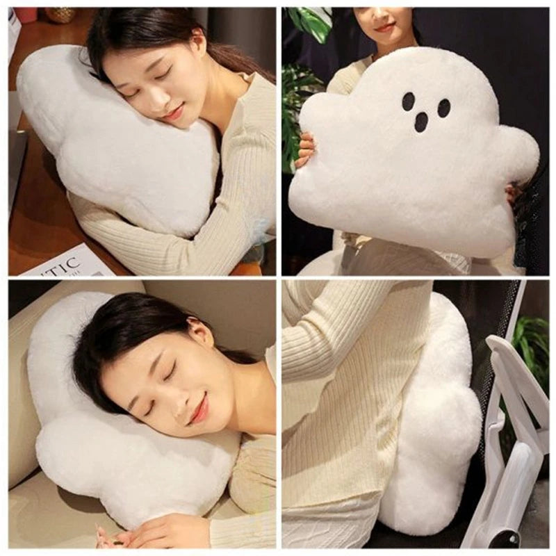 halloween plush kawaii white cloud ghost pillow-limlight decor 