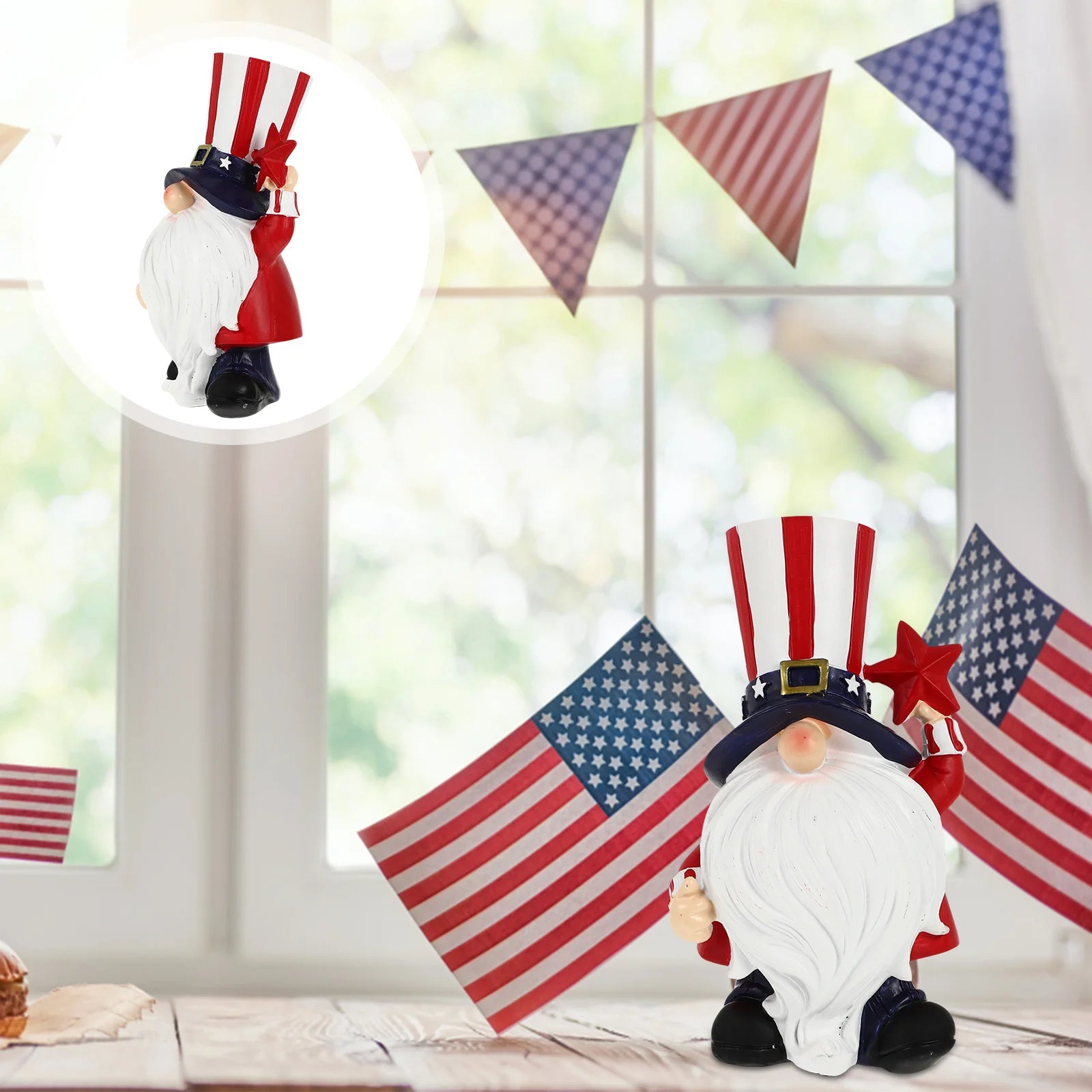 Decor Independence Day Gnomes Dwarf 4th of July Decoration Decorations Desktop Figurine Patriotic