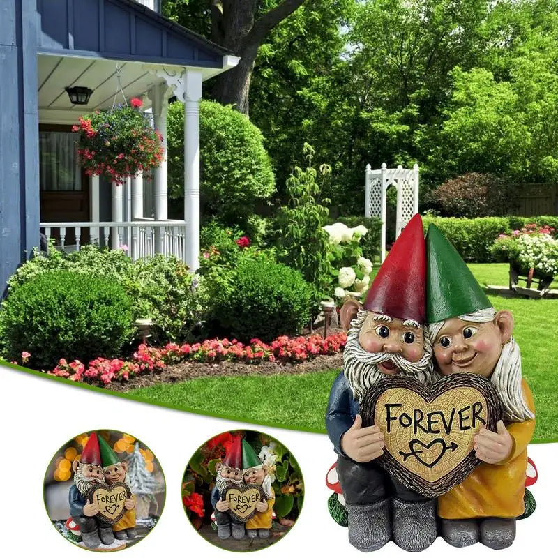 Gnomes Figurines Funny Resin Couple Tomte Garden Figurines For Desk Decorative Meaningful Figurine Ornaments For Husband