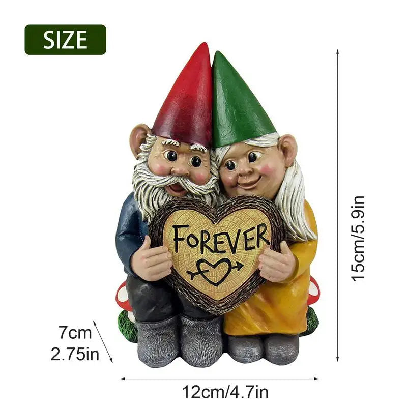 Gnomes Figurines Funny Resin Couple Tomte Garden Figurines For Desk Decorative Meaningful Figurine Ornaments For Husband