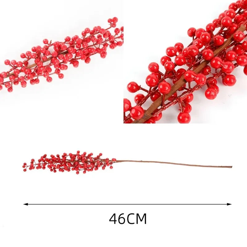 artificial red berry bouquet christmas decor-limlight decor 