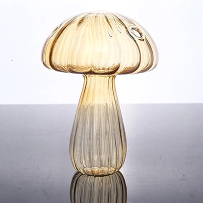 Mushroom Glass Vase Aromatherapy Bottle Creative Home Hydroponic Flower Table Simple Decoration