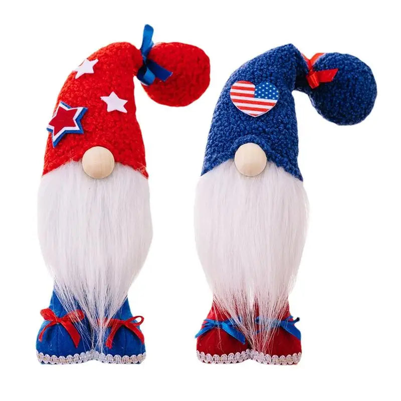 Patriotic Gnomes Plush doll Independence Day Decoration Gnome Doll Fourth Of July Patriotic Gnome Play Gift Faceless Baby