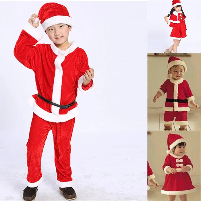 kids boys girls santa clauses costume-limlight decor