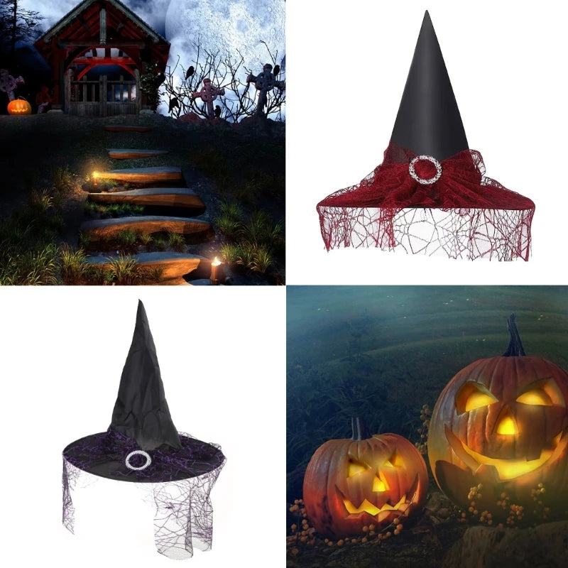 Halloween Party  Witch Veil Hat-Limlightdecor
