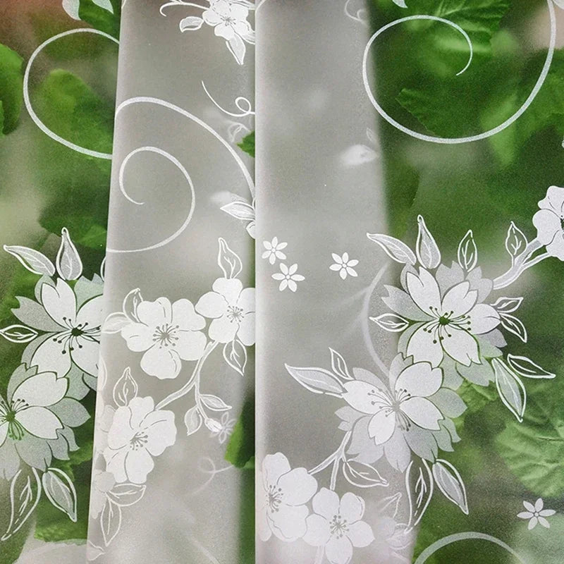 3D Matte Window Film Privacy Stained Glass Vinyl Self Adhesive Film Frosted Heat Insulation Window Sticker for Home Door