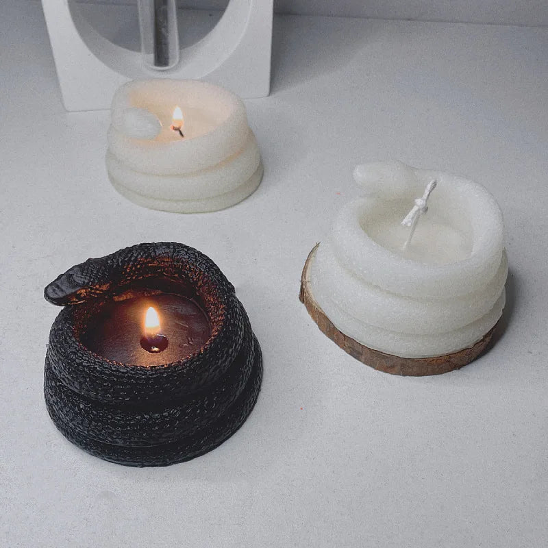 small plate snake candle halloween decoration-limlight decor 