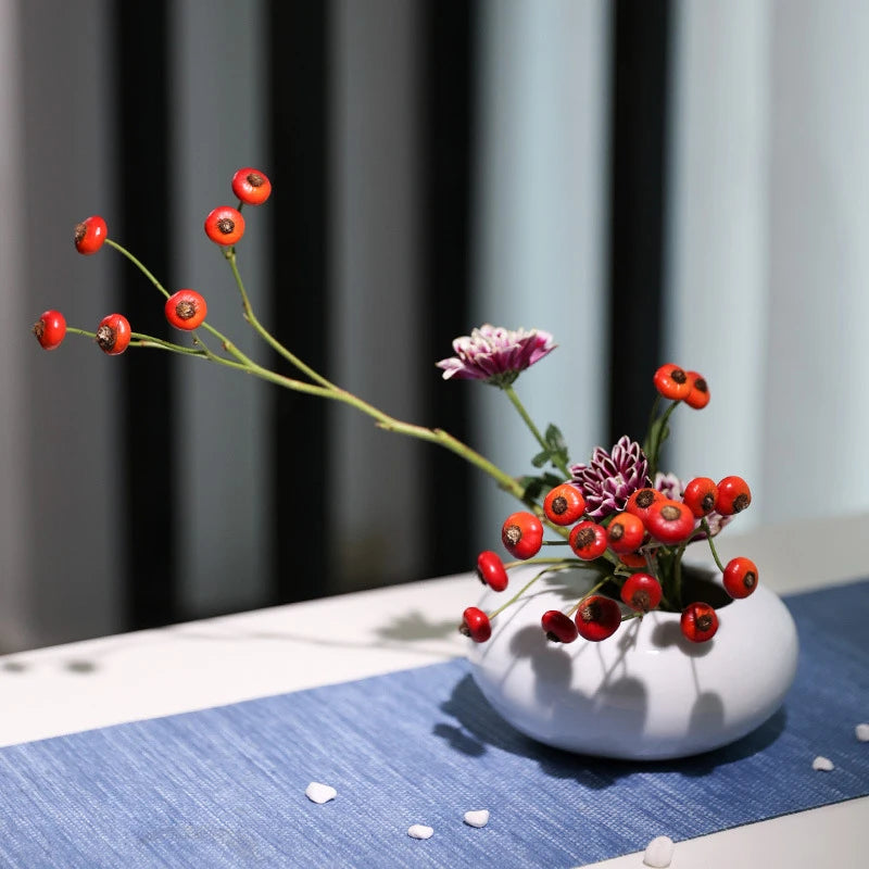 Ceramic Small Water Drop Flower Pot Vase Device Zen Tea Table Desktop Japanese Ikebana Flower Arrangement Utensils Ceramic Tools