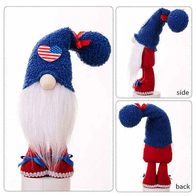 Patriotic Gnomes Plush doll Independence Day Decoration Gnome Doll Fourth Of July Patriotic Gnome Play Gift Faceless Baby