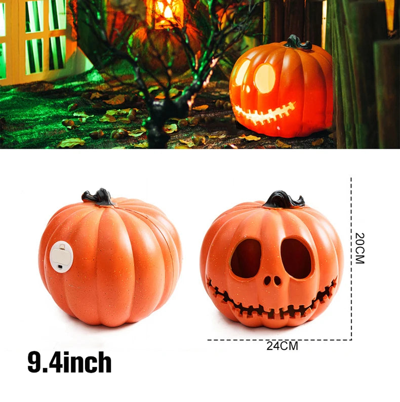 Halloween Decoration Props Pumpkin Lantern Cosplay Light Glow Supplies In The Dark Party Outdoor Decor Luminous Led Halloween