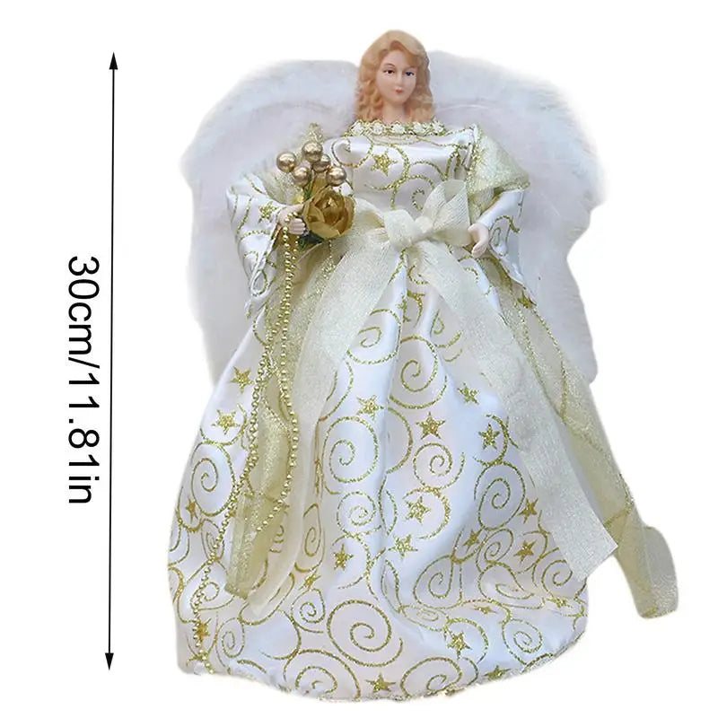 Christmas Angel Dolls Christmas Tree Top Angel Ornaments Xmas Treetop Figurine Navidad New Year Decoration Christmas Gifts