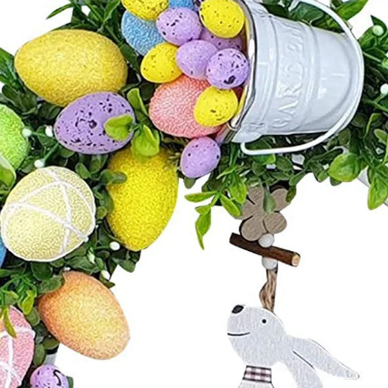 Easter Decorations Bunny Easter Egg Wreath Hanging Ornament Spring Wreaths For Garlands Fireplace Home Decor