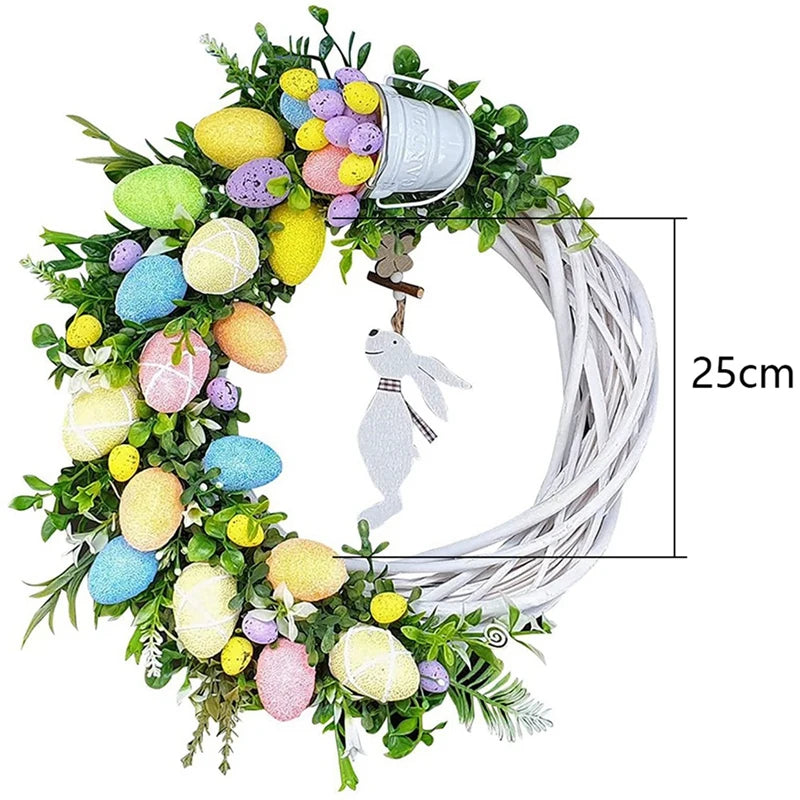 Easter Decorations Bunny Easter Egg Wreath Hanging Ornament Spring Wreaths For Garlands Fireplace Home Decor