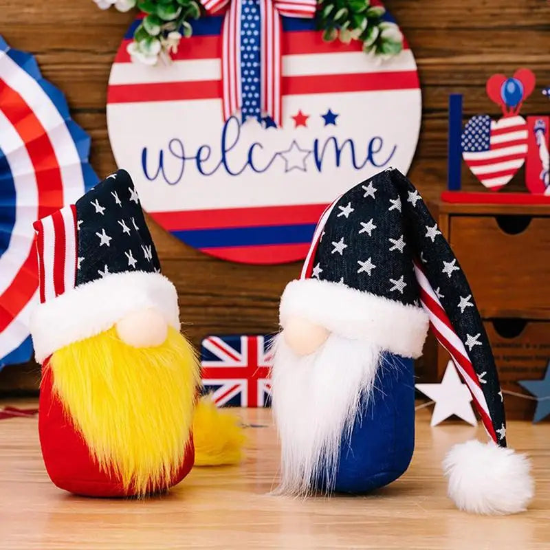 Patriotic Gnomes Faceless Doll Independence Day Gnomes American Patriotic Decorations Adorable Soft Patriotic Faceless Gnomes