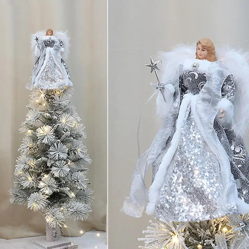 Christmas Angel Dolls Christmas Tree Top Angel Ornaments Xmas Treetop Figurine Navidad New Year Decoration Christmas Gifts