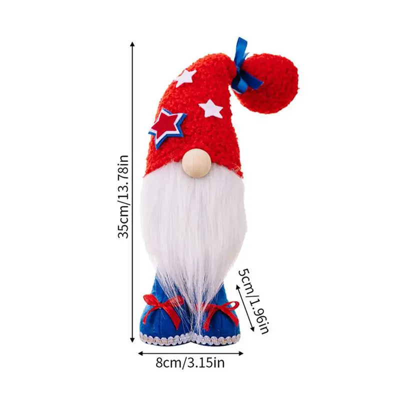 Patriotic Gnomes Plush doll Independence Day Decoration Gnome Doll Fourth Of July Patriotic Gnome Play Gift Faceless Baby