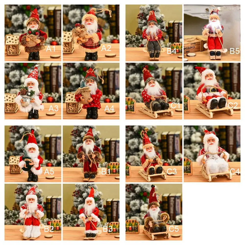 Table Decor Kids Gift Figurine Xmas Tree Drop Ornaments Hanging Pendants Christmas Decorations Santa Claus Doll Santa Figure