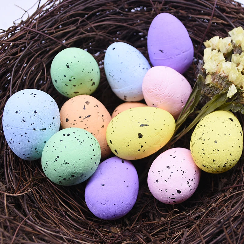 8-25cm Round Rattan Bird Nest Easter Decoration Bunny Eggs Artificial Vine Nest For Home Garden Decor Happy Easter Party Supply